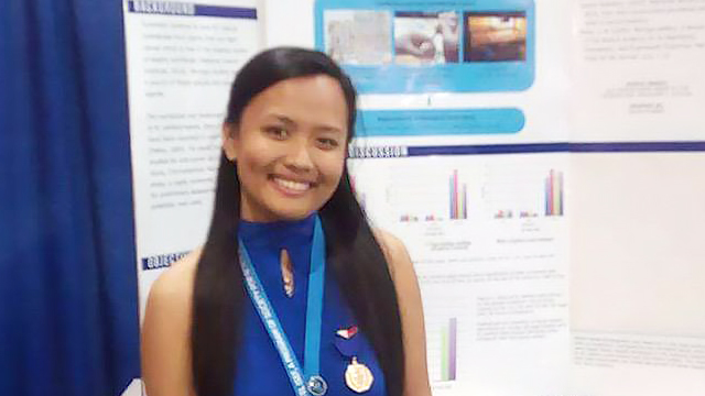 Filipina student awarded for malunggay anti-tumor research.
