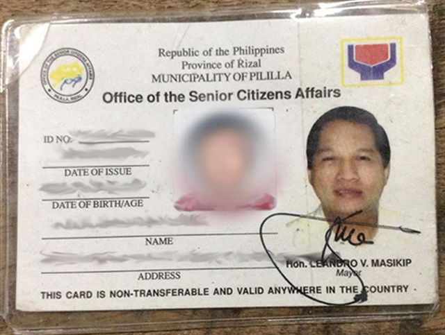 Senior Citizen ID with mayor's face goes viral