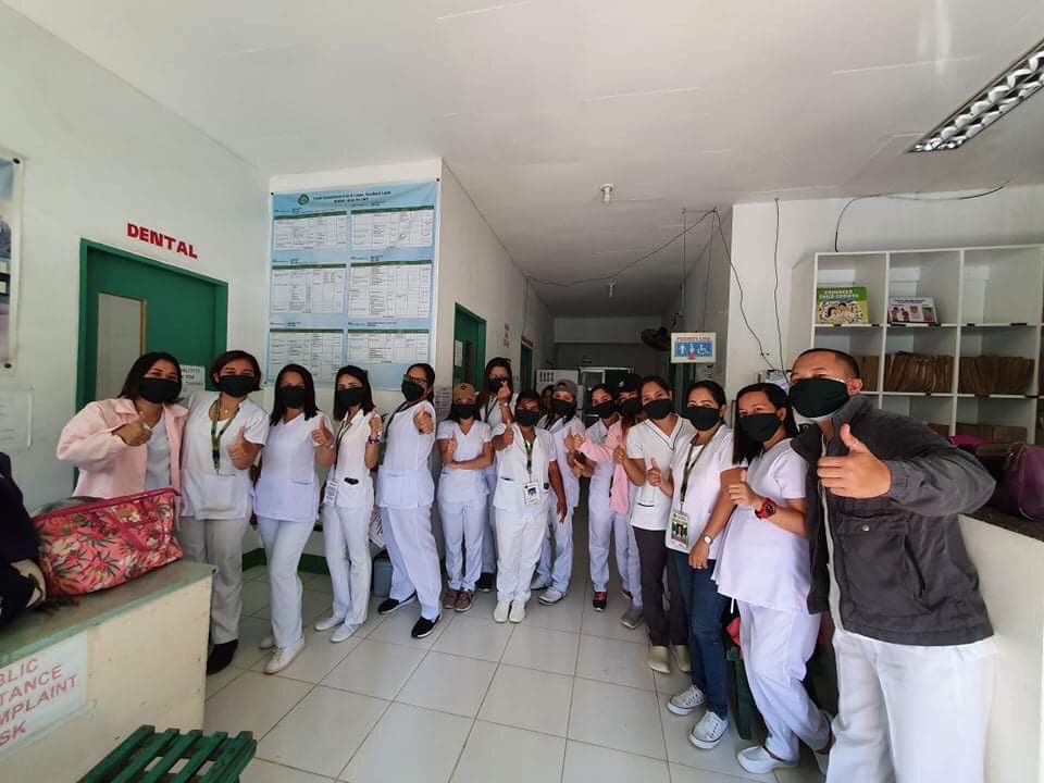 FOR FRONTLINERS. Face masks and shields are turned over to the Rural Health Unit in Libagon, Southern Leyte. Photo from Tabang PH