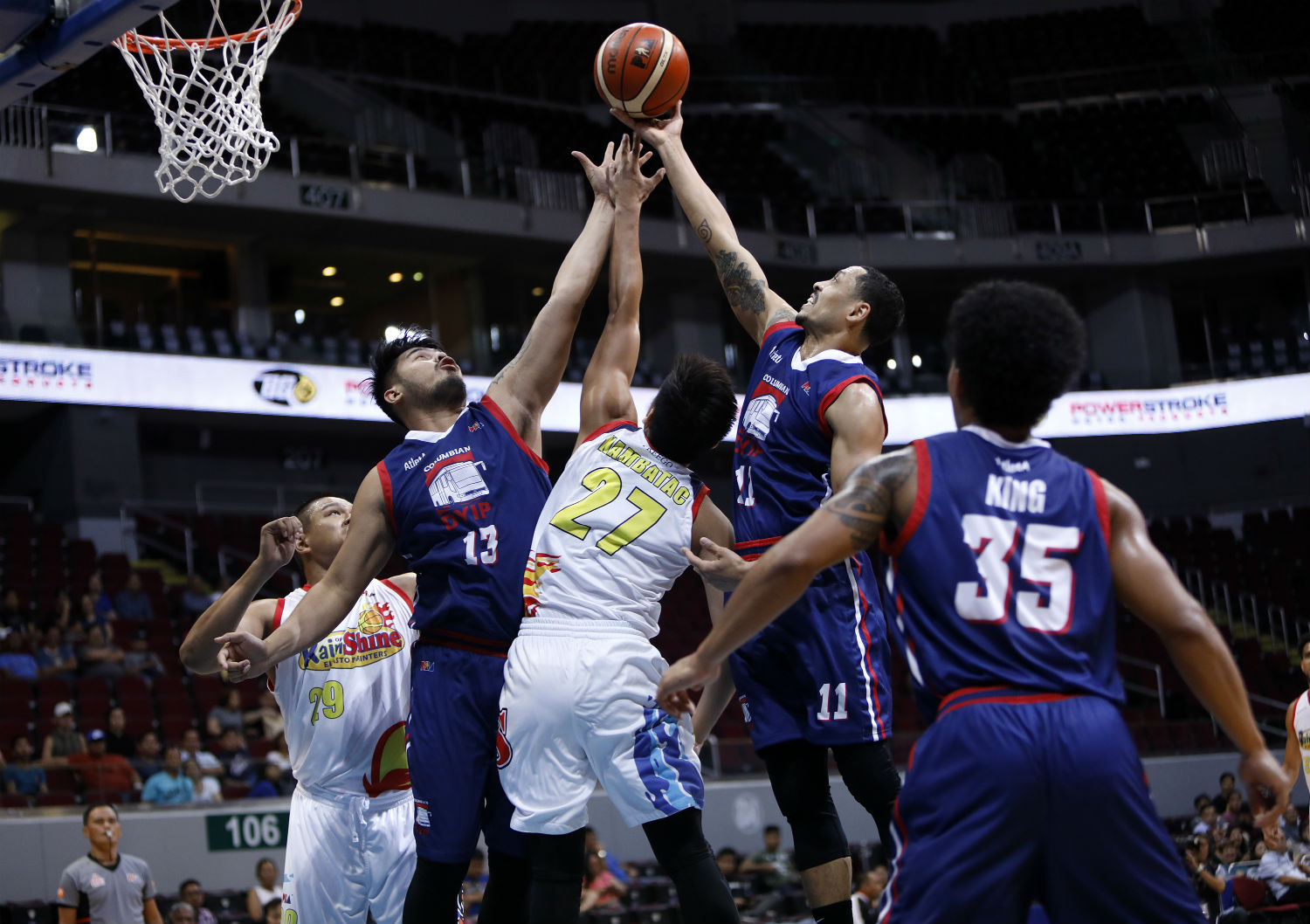 Image result for Columbian vs Rain or Shine | PBA Commissioner's Cup 2019
