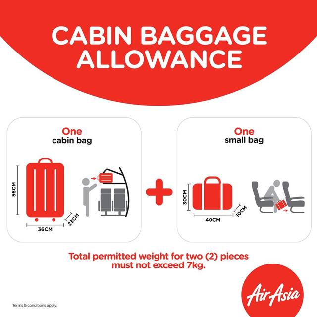 airasia rules on baggage