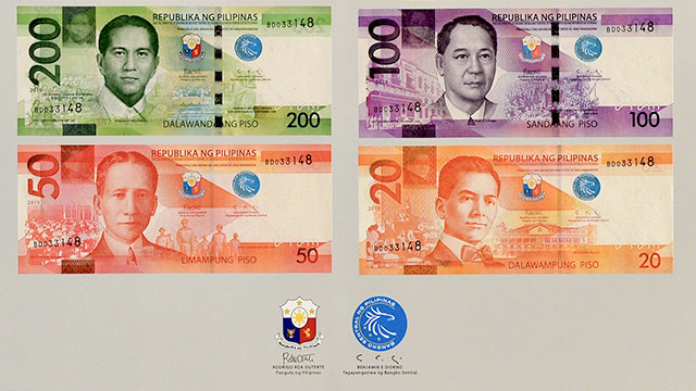 LOOK: New Philippine peso bills with Diokno's 'worm-looking' signature