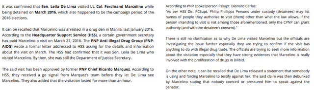 TNP's story on De Lima's visit to Marcelino   