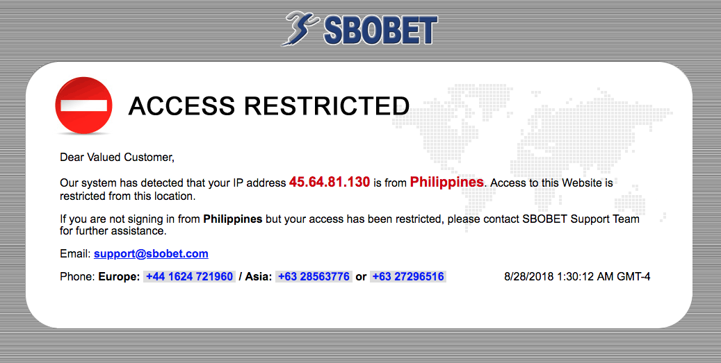 Access to this site has been restricted. Restricted access.