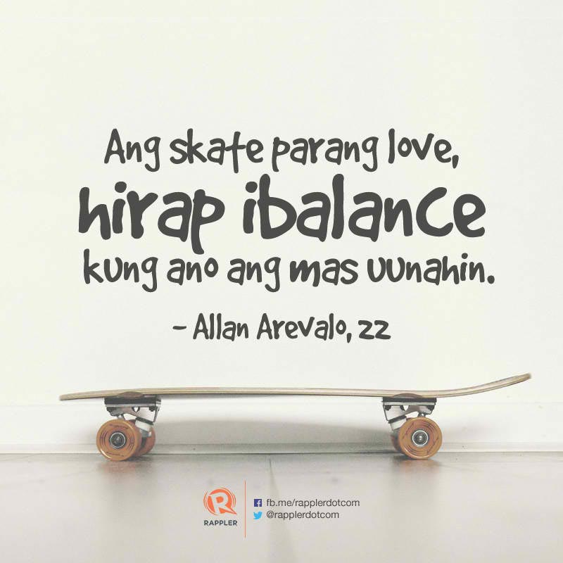 Skateboarding #Hugot lines