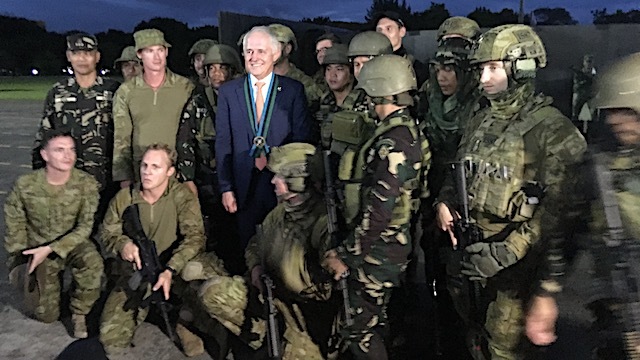 COOPERATION. Australian Prime Minister Malcolm Turnbull hails the liberation of Marawi City from ISIS-linked groups 