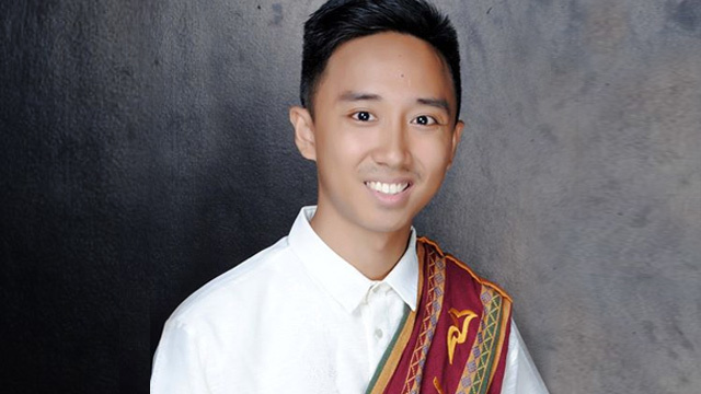 STUDENT LEADER. Raoul Manuel is the 34th UP student regent. Photo from UP Visayas' official Facebook page

 
