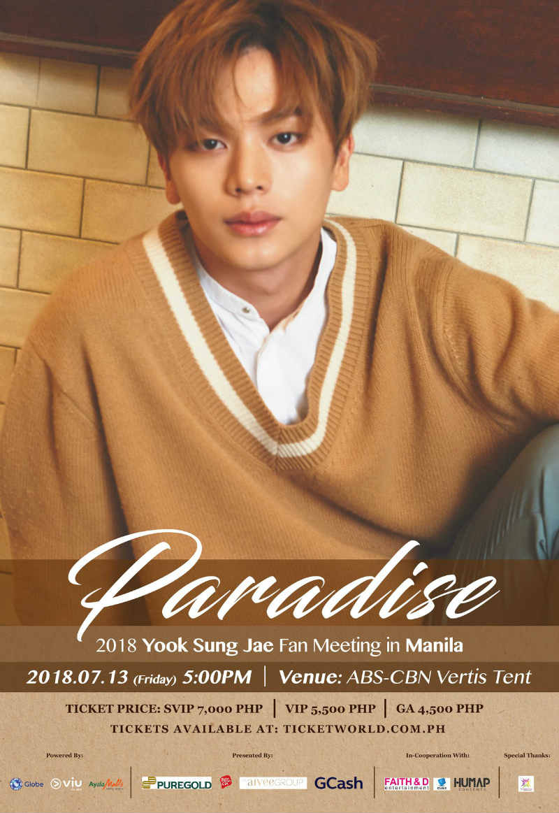 Yook Sung-jae of 'Goblin' and BTOB is coming back to Manila