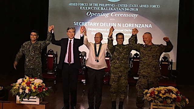 BALIKATAN 2018. Philippine and US militaries formally open the second Balikatan exercises under President Rodrigo Duterte 
