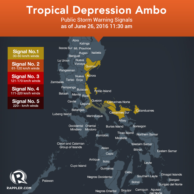 PAGASA: Tropical depression Ambo to weaken