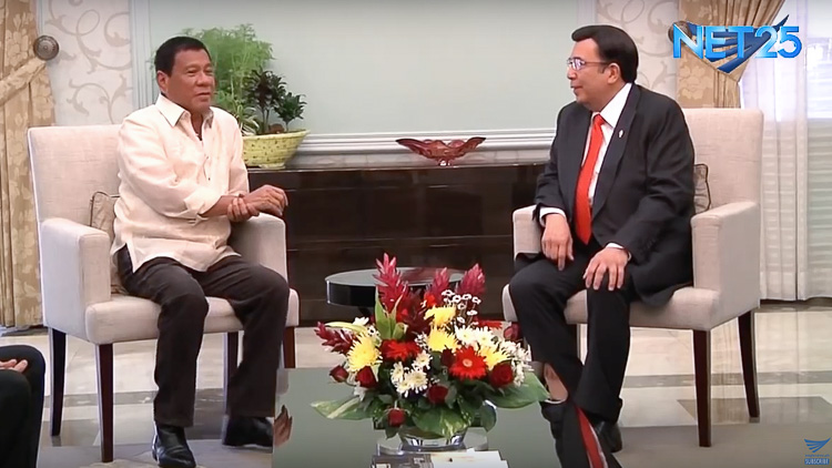 Image result for rodrigo duterte and manalo