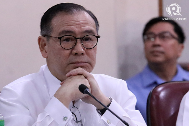 TOP DIPLOMAT. Foreign Secretary Teodoro Locsin Jr attends a congressional briefing on the e-passport system on January 30, 2019. File photo by Darren Langit/Rappler 