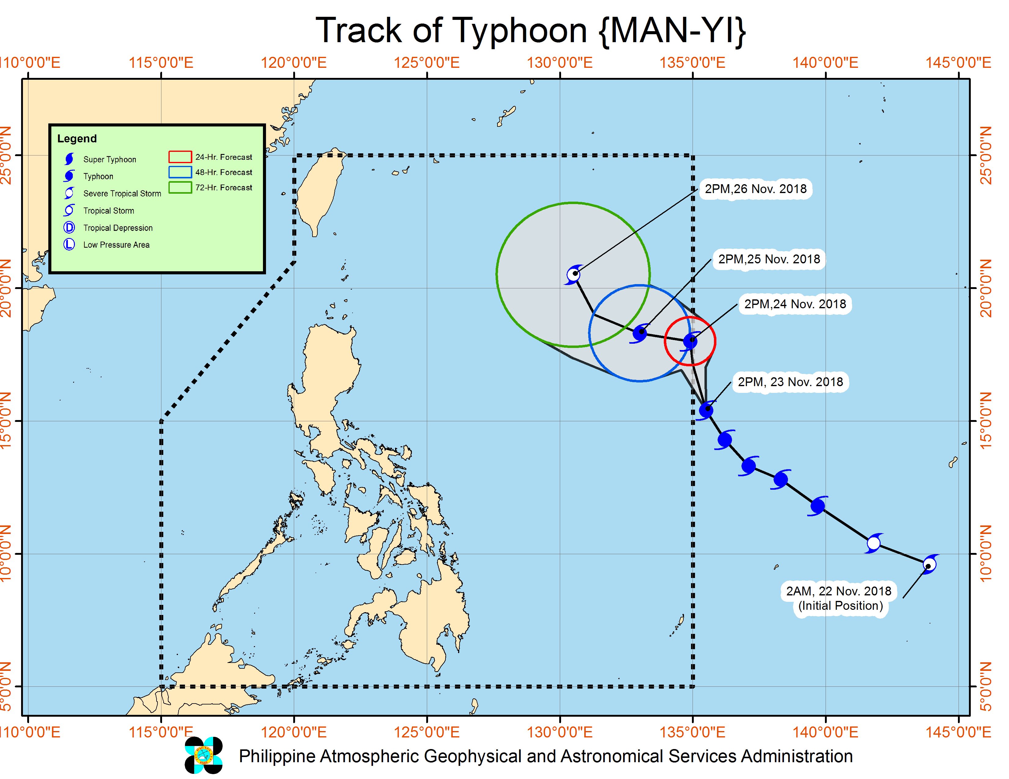 Typhoon Man-yi Maintains Strength As It Heads For PAR