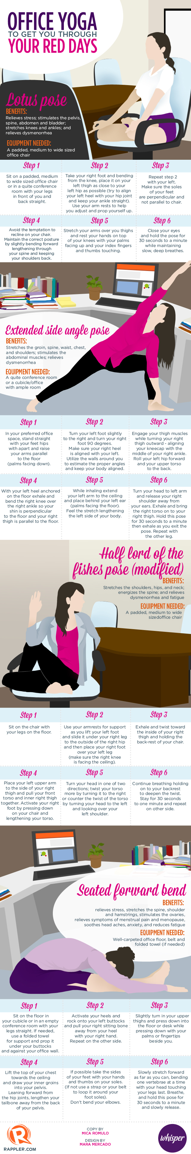 Infographic Office Yoga To Get You Through Your Red Days 