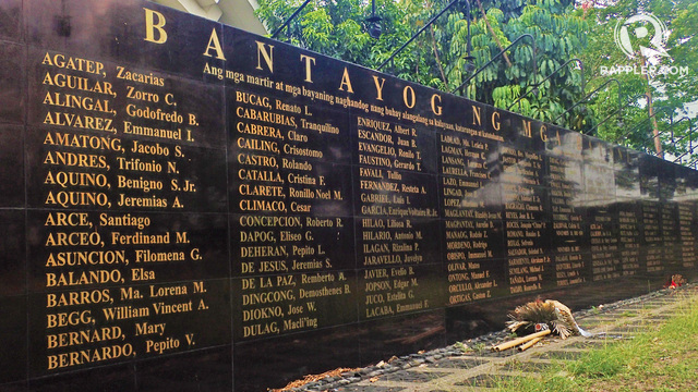 HEROES' AND MARTYRS' NAMES. Some of the names up close. Occasionally you may find flowers offered in the heroes' and martyrs' memory.