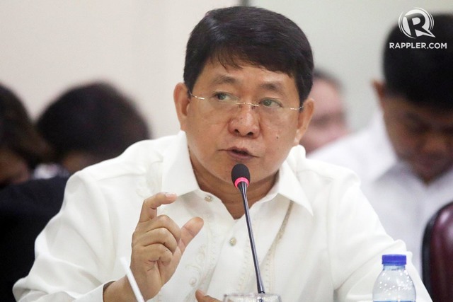 HEAD OF DILG. Interior Secretary Eduardo Año says the government's coronavirus task force will issue new guidelines for low-risk regions. File photo of Darren Langit / Rappler    