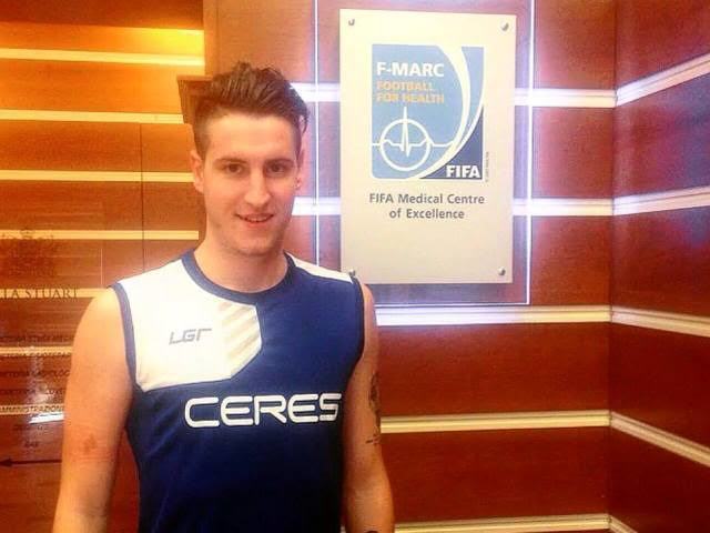 TRAGEDY. Federico Zini, who committed the murder-suicide a day before his birthday, played for Ceres-Negros FC in 2015. Photo from www.gonews.it
