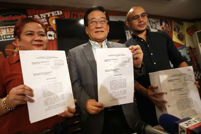 MANIFESTATION. The legal team of Vice President Leni Robredo held a press conference in Malate, Manila, on Monday, October 14, 2019, after filing a manifestation before the Presidential Electoral Tribunal calling on the PET to uphold its rules in resolving the election protest filed by losing candidate Bongbong Marcos. Photo by Jay Ganzon/OVP 