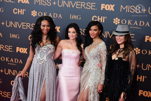 JUDGES. Cynthia Bailey, Dayanara Torres, Leila Lopes, and Sushmita Sen on the Miss Universe 2016 red carpet. Photo by Alecs Ongcal/Rappler 