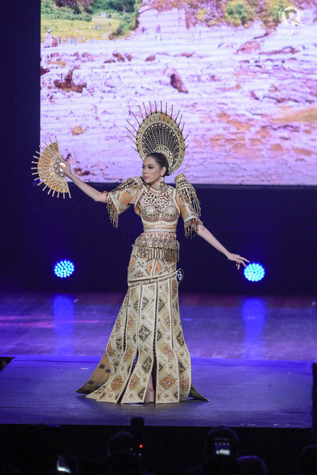 INDIGENOUS INSPIRATION. Samantha Avestruz's costume makes use of indigenous materials. 