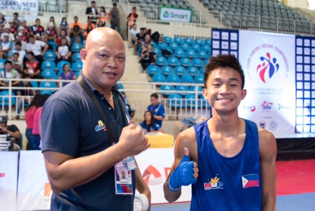GOLD MINE. Kenneth Dela Peña of General Santos City earned the pinweight gold medal. Photo from ABAP 