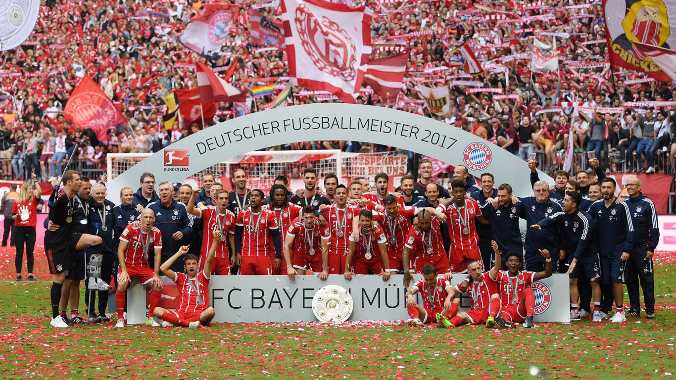 FOTO: Perayaan 'Deutscher Fussballmeister 2017' Bayern Munich