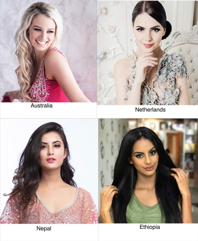 DARK HORSE. These countries can enter the Top 15. Photos from Miss International website 