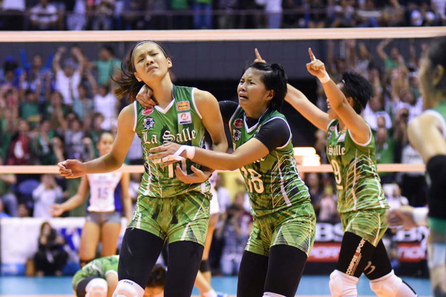 IN PHOTOS: Smiles, tears as La Salle wins UAAP volleyball title