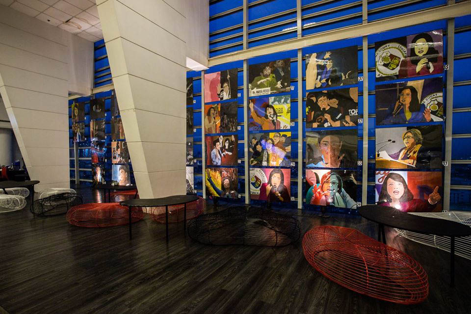 BRAVERY. Freshmen students of the De La Salle-College of Saint Benilde's AB-Fashion Design and Merchandising program feature Senator Leila De Lima, Rappler's Maria Ressa, and former chief justice Maria Lourdes Sereno in an exhibit on courage. All photos courtesy of Center for Campus Art, DLS-CSB  